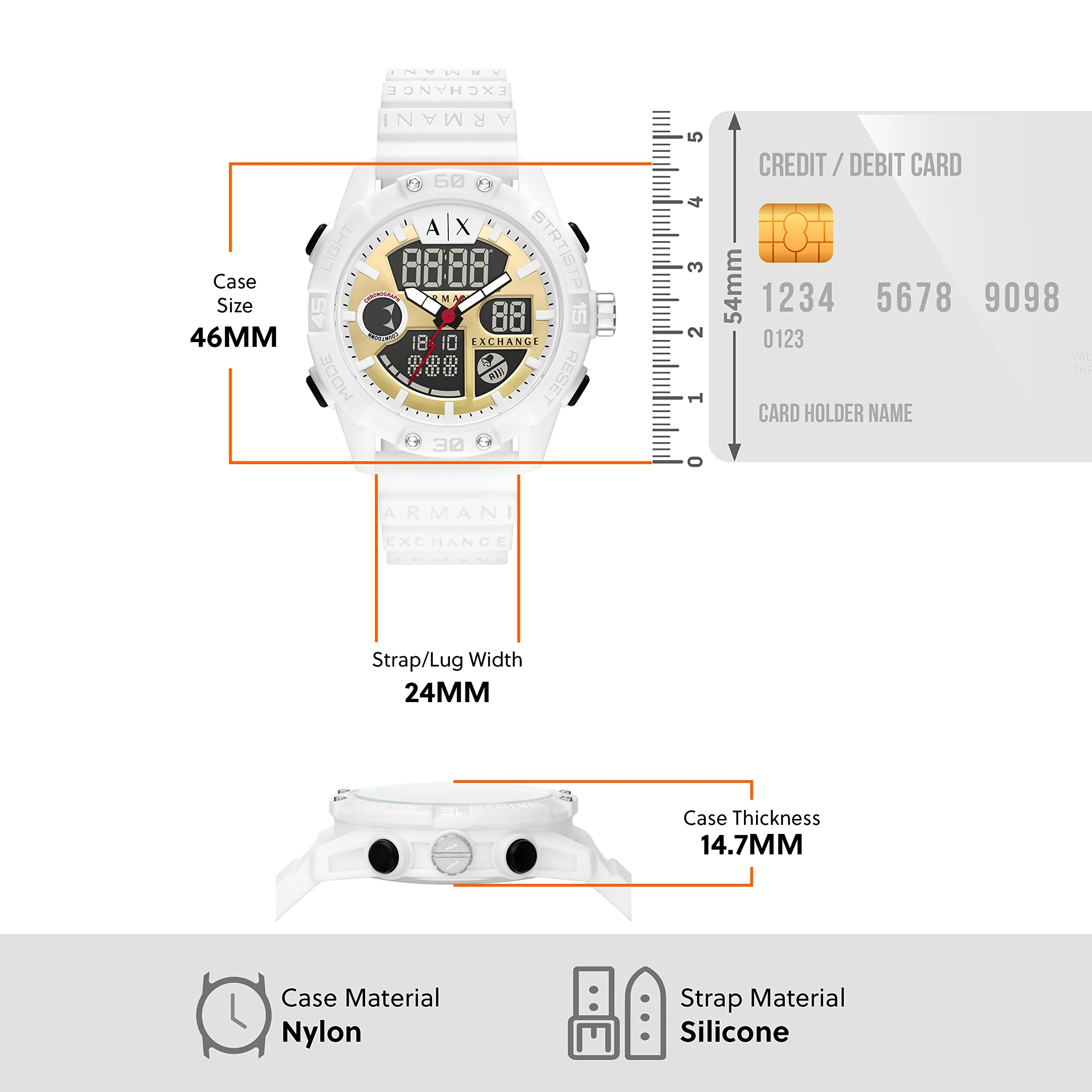 ARMANI EXCHANGE AX2961 Analog-Digital White Watch - Image 4