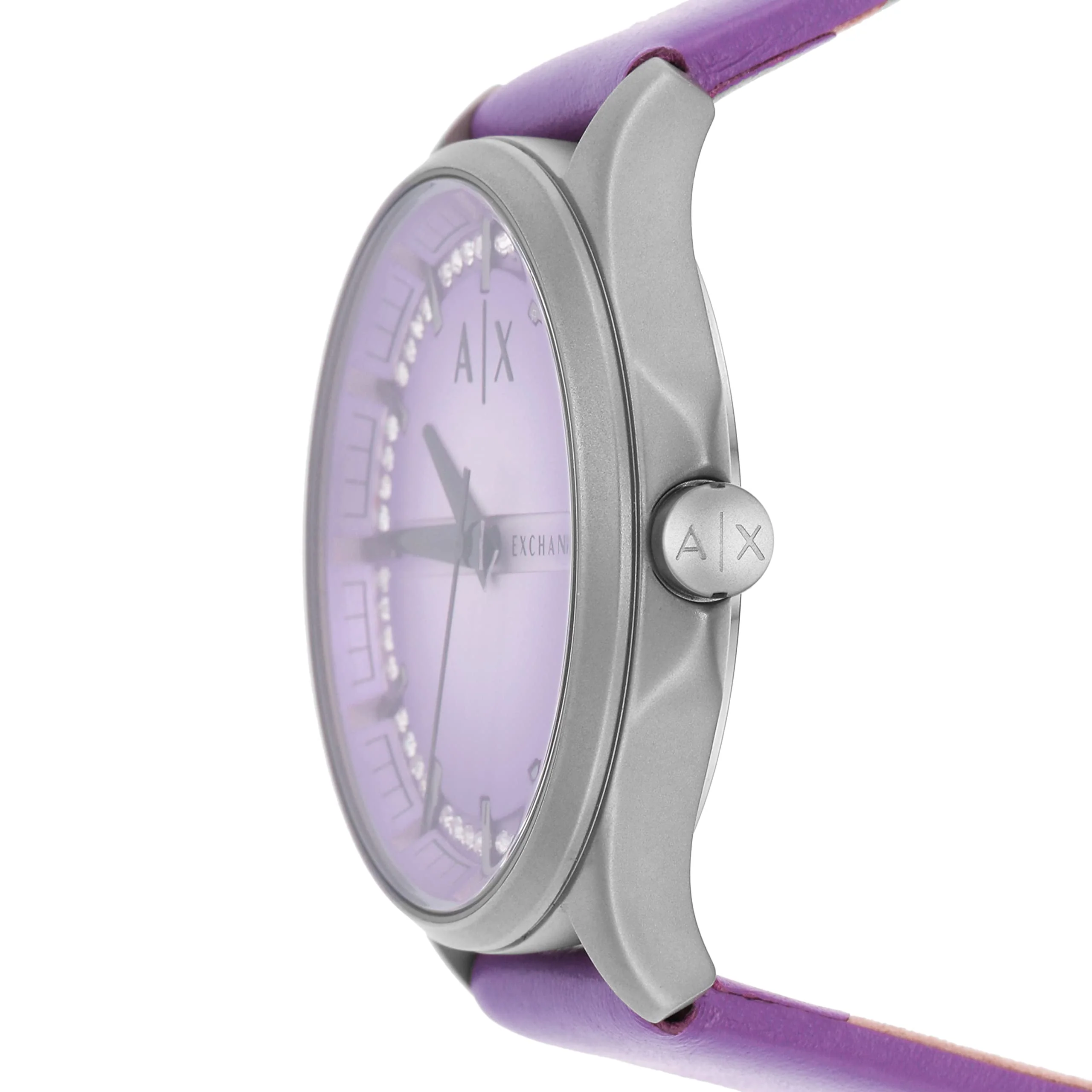 ARMANI EXCHANGE AX5269 Purple Leather Women's Watch - Image 2