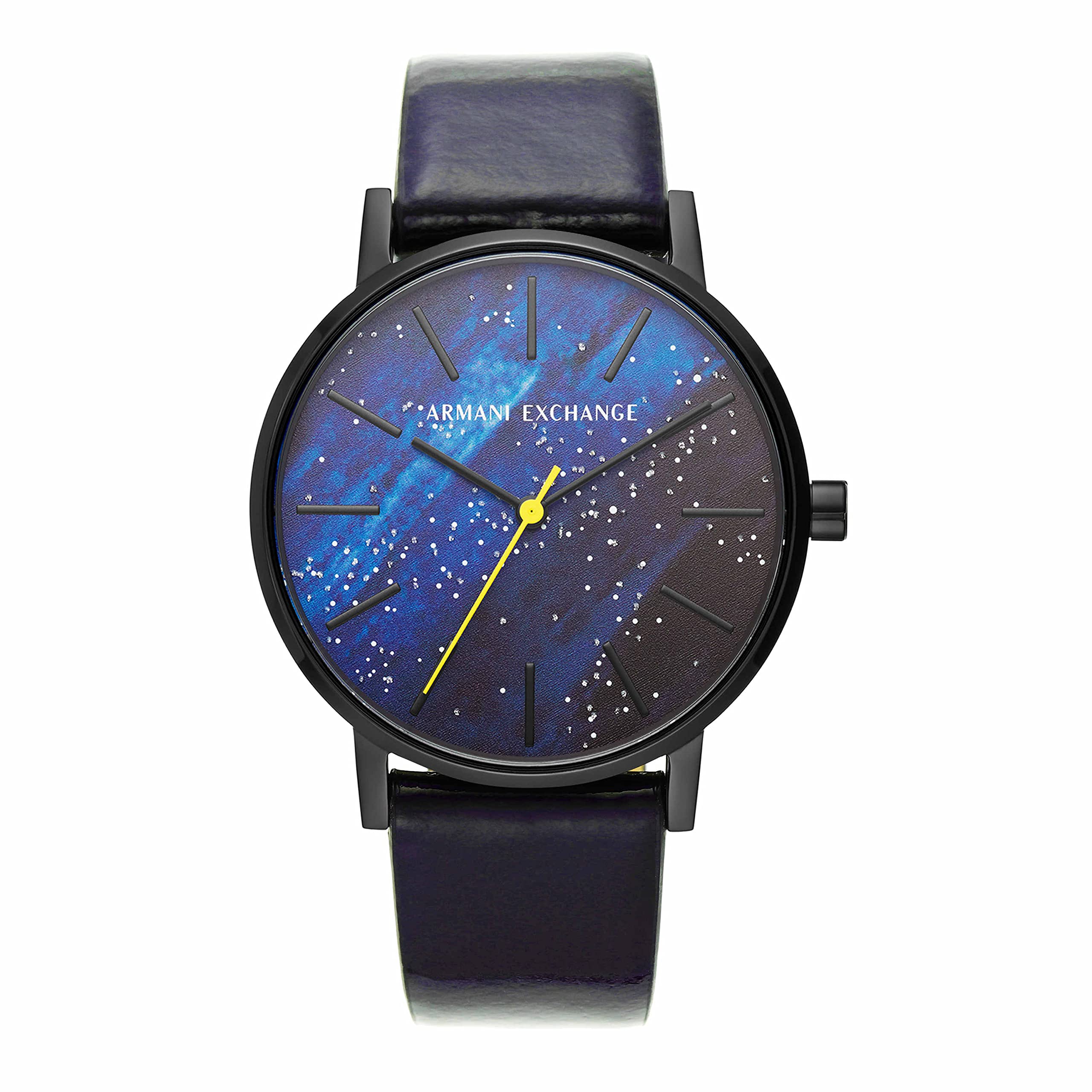 ARMANI EXCHANGE AX5575 Three-Hand Black Leather Watch