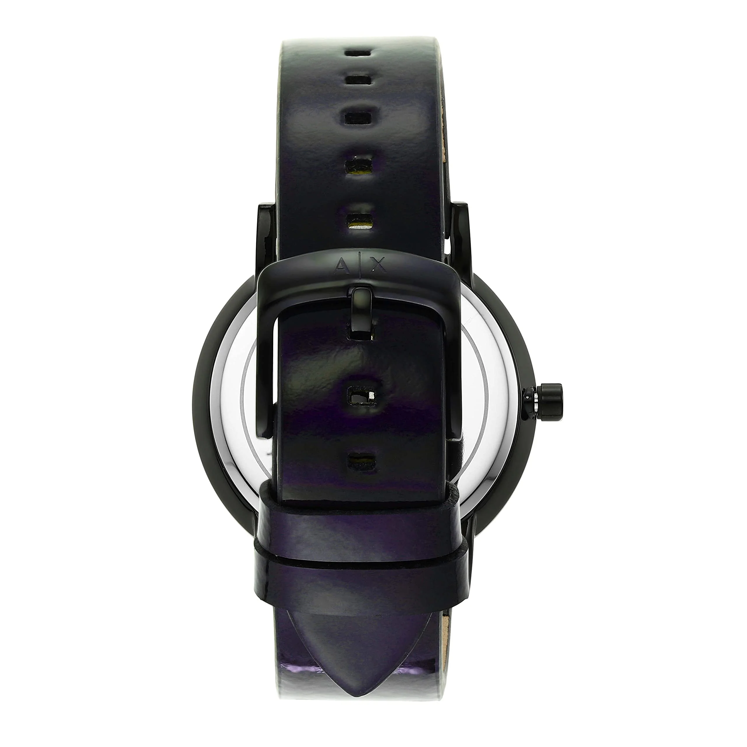 ARMANI EXCHANGE AX5575 Three-Hand Black Leather Watch - Image 3