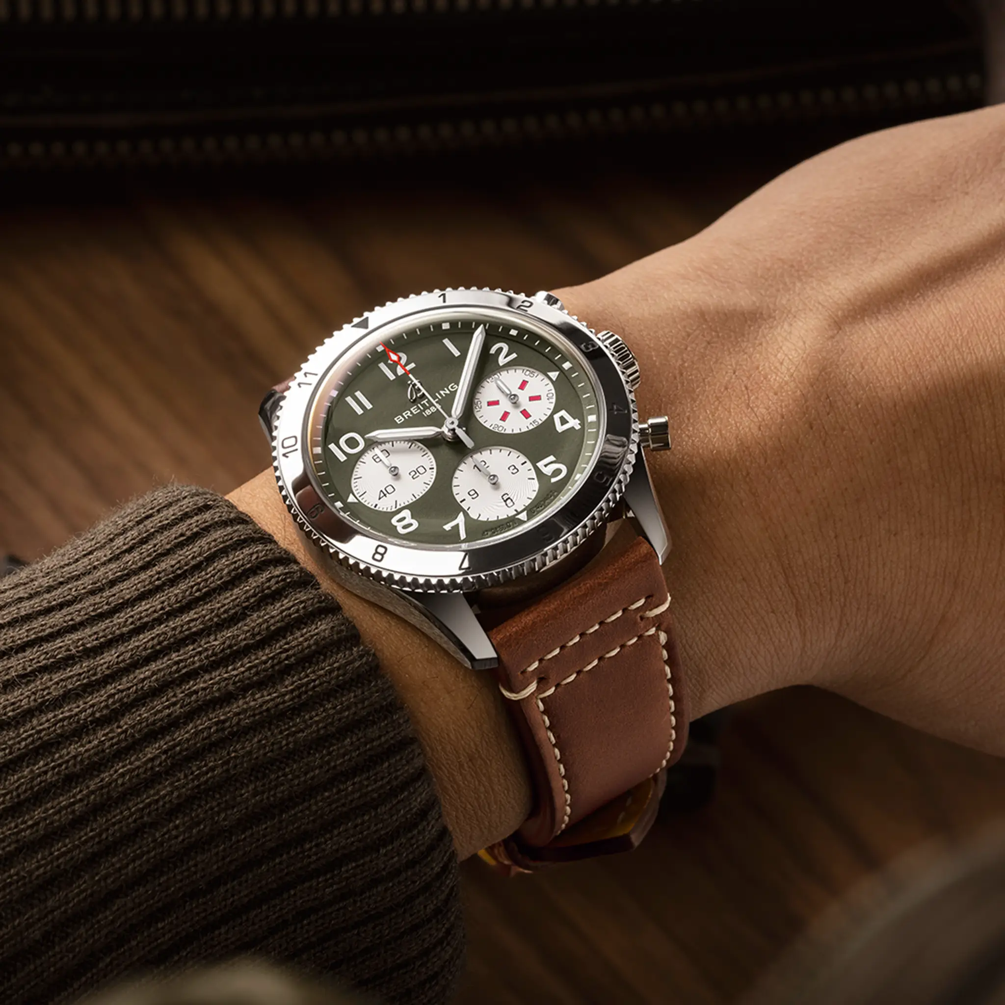 Breitling Classic Avi Chronograph 42 A233802A1L1X1 Automatic Men's Watch 42mm Warhawk Edition - Image 5