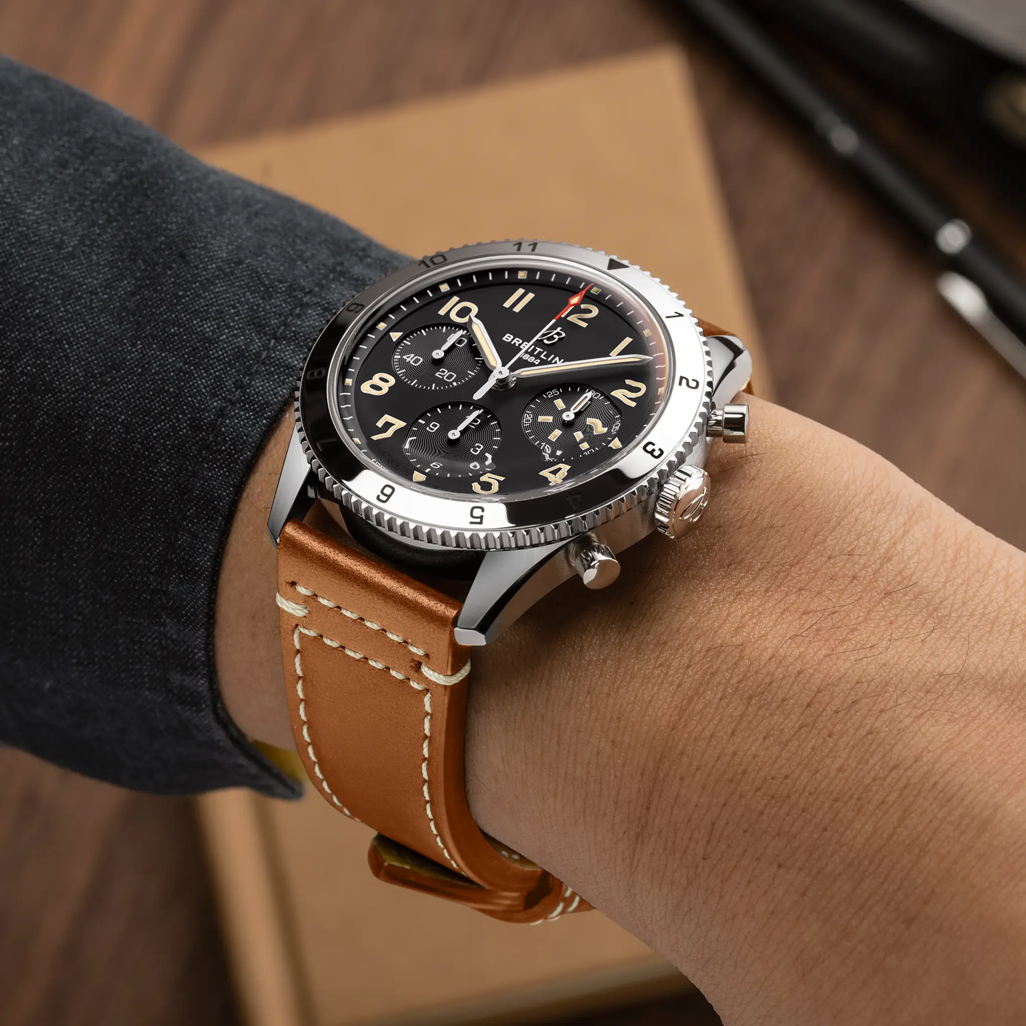 Breitling Classic Avi Chronograph 42 A233803A1B1X1 Automatic 42mm Men's Watch - Image 5