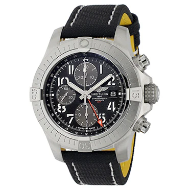Breitling A24315101B1X1 Avenger Chronograph GMT 2-Year Warranty Black Stainless Steel Water-Resistant Chronometer