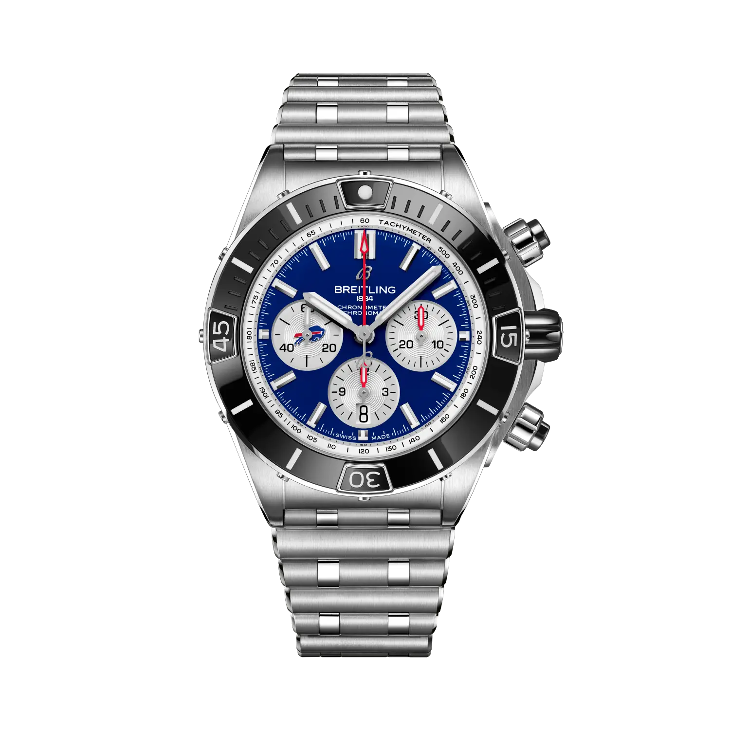 Breitling Super Chronomat B01 AB01361C1C4A1 Chronograph 44 NFL Buffalo Bills Edition Automatic Men's Watch