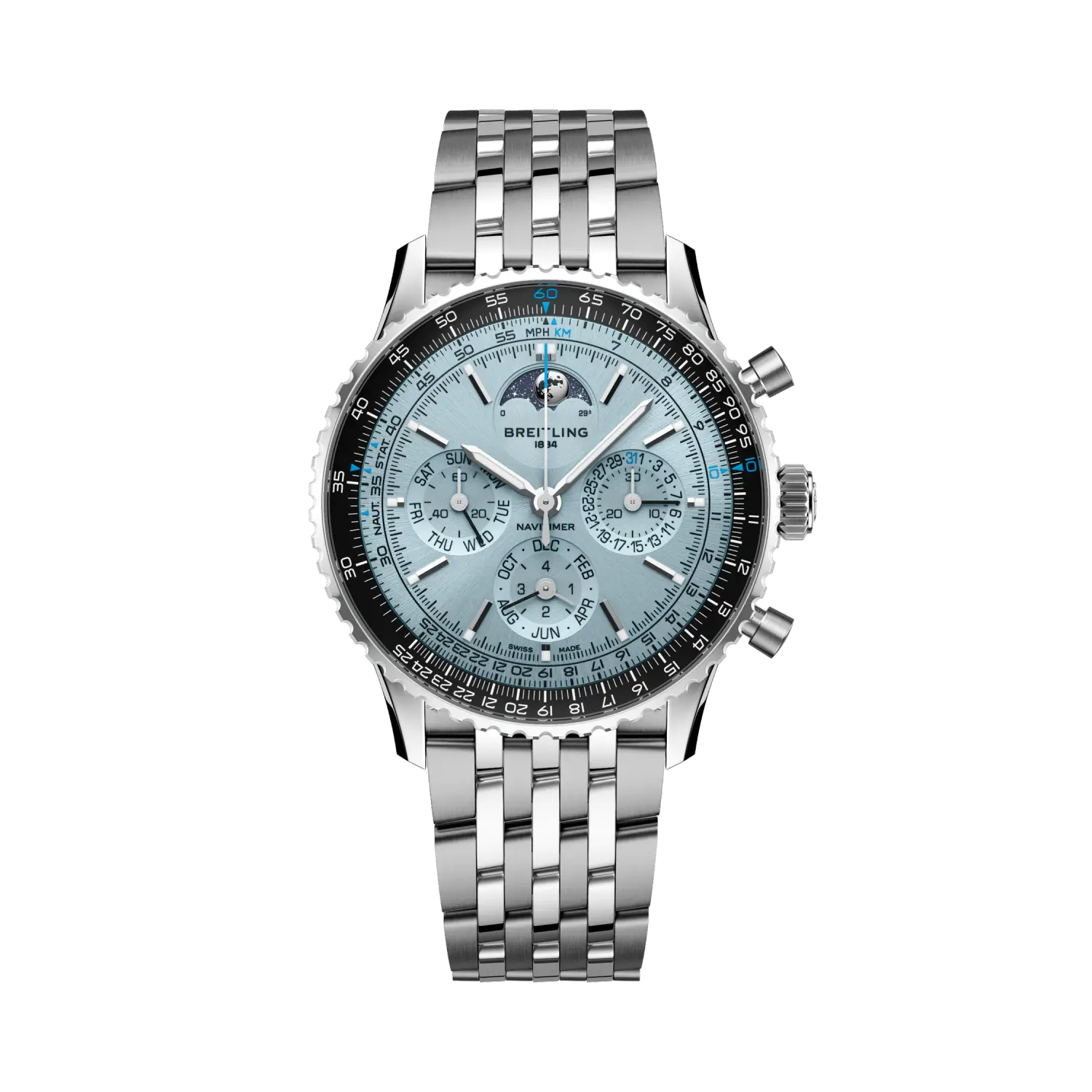 Breitling Navitimer B19 PB1920251C1A1 Automatic 43mm Chronograph Perpetual Calendar Men's Watch