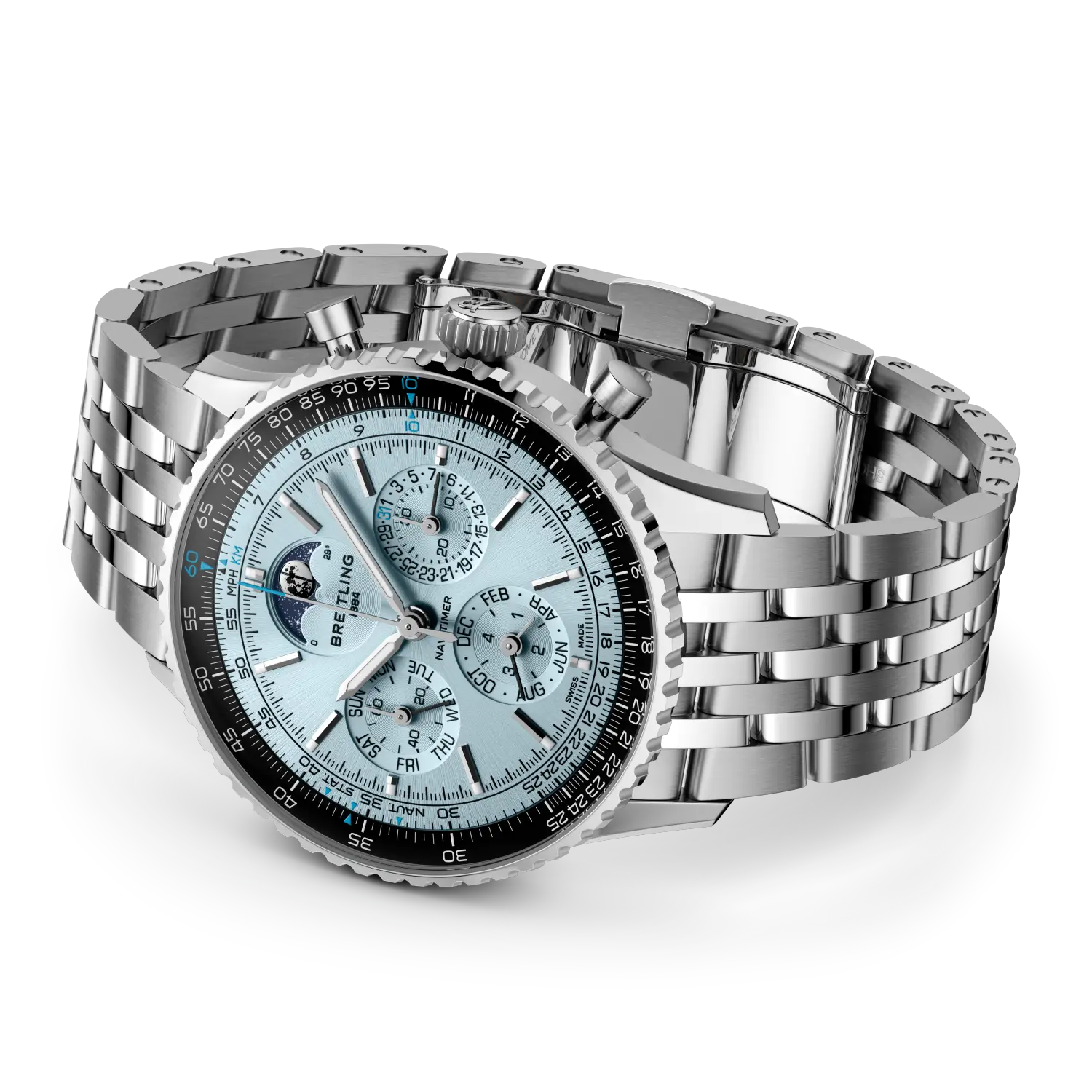 Breitling Navitimer B19 PB1920251C1A1 Automatic 43mm Chronograph Perpetual Calendar Men's Watch - Image 3