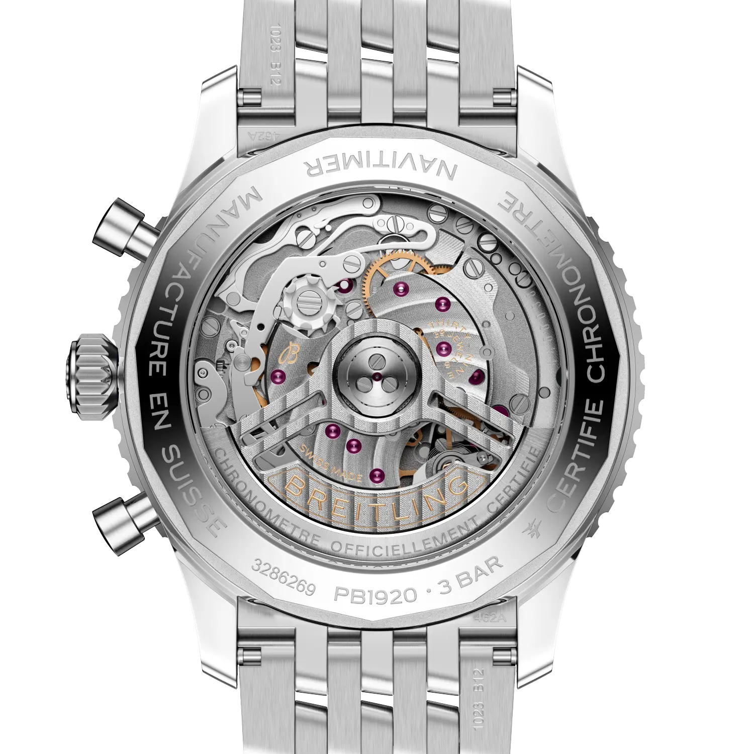 Breitling Navitimer B19 PB1920251C1A1 Automatic 43mm Chronograph Perpetual Calendar Men's Watch - Image 4