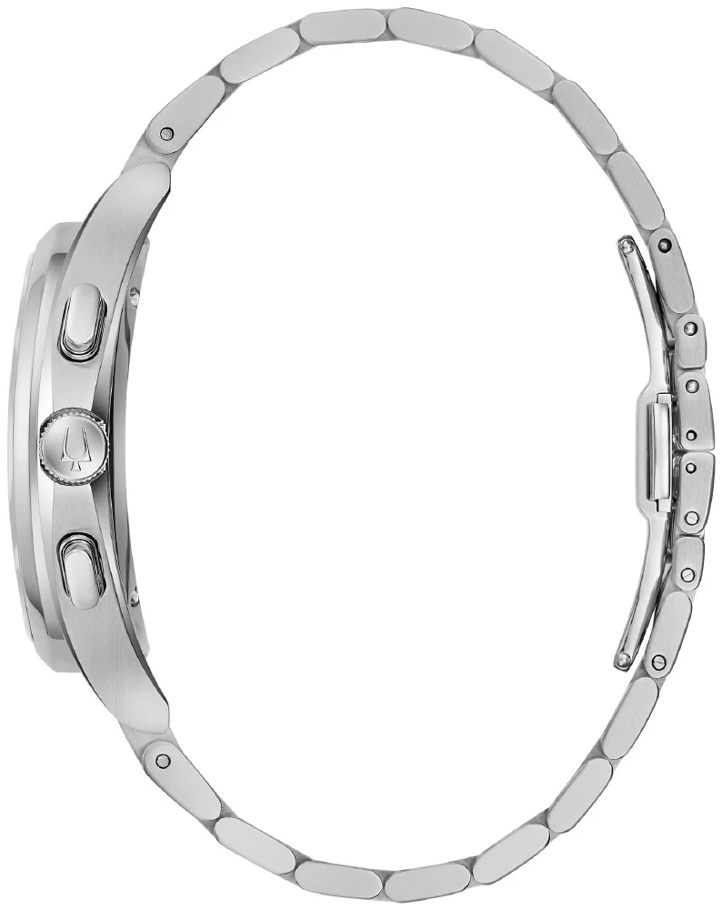BULOVA 96A297 Elegant Curved Design Stainless Steel Case Sapphire Crystal Water Resistant - Image 2
