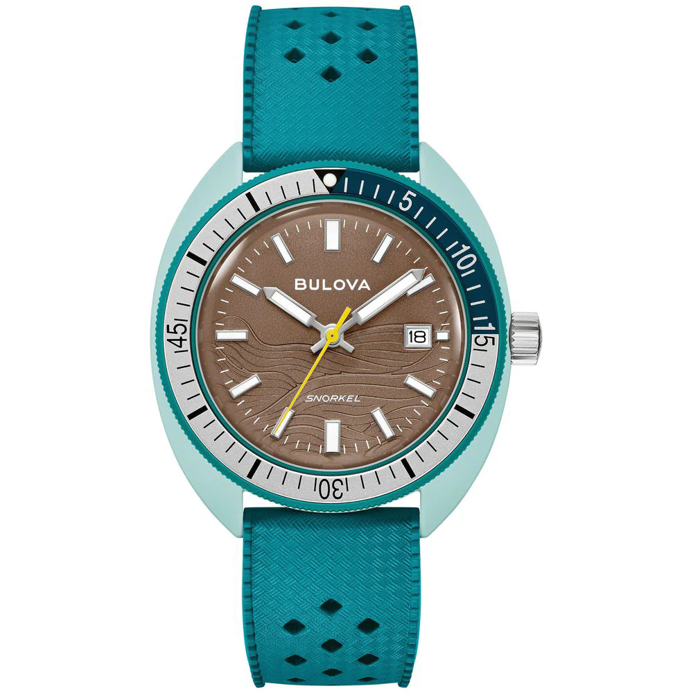 BULOVA 98B446 Archives Series Snorkel Automatic Movement Water Resistant Stainless Steel Case Luminous Hands