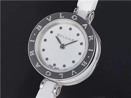 BVLGARI 102178 Elegant Swiss Design Sapphire Crystal Water Resistant Stainless Steel Case Luxurious Leather Strap