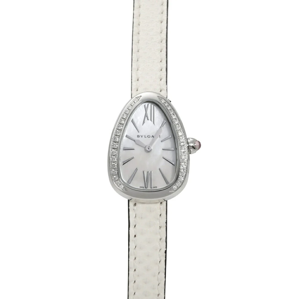 BVLGARI 102781 Elegant Swiss Quartz Movement Stainless Steel Case Sapphire Crystal Water Resistant