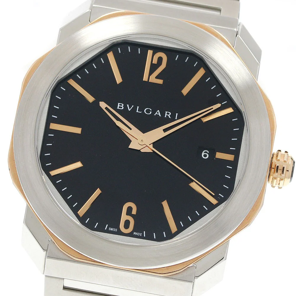 BVLGARI 103210 Luxury Swiss Quartz Watch Elegant Design Water Resistant Sapphire Crystal