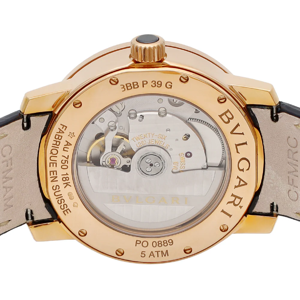 BVLGARI BBP39BGLD Luxury Black Dial Stylish Design 2-Year Warranty Swiss Automatic Movement - Image 5