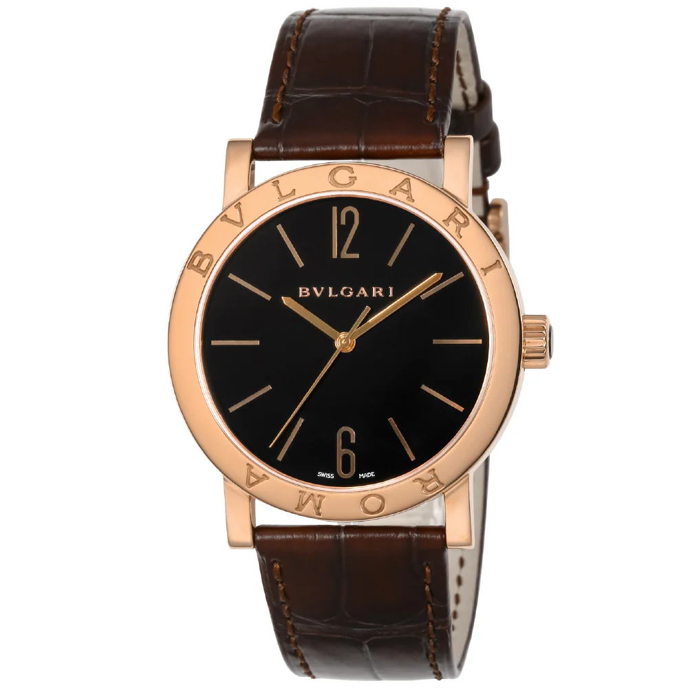 BVLGARI BBP39BGL/ROMA Elegant Black Watch with 2 Year Warranty Timeless Design and Superior Craftsmanship for Every Occasion