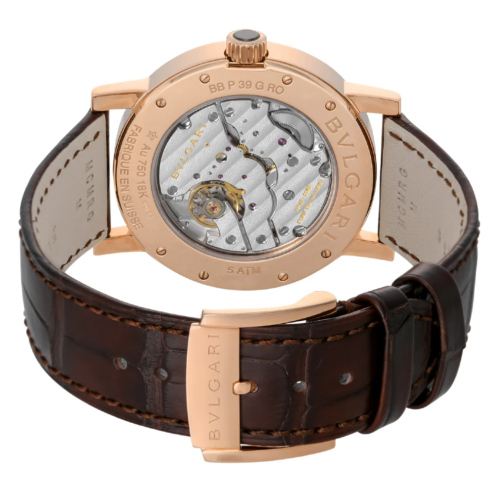 BVLGARI BBP39BGL/ROMA Elegant Black Watch with 2 Year Warranty Timeless Design and Superior Craftsmanship for Every Occasion - Image 3