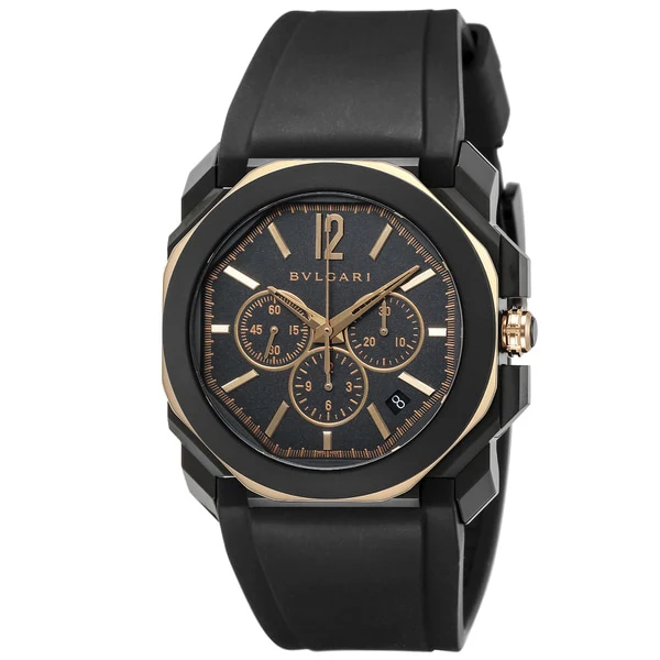 BVLGARI BGO41PBBSGVDCH BVLGARI Octo Velocissimo 2-Year Warranty [Parallel Import] Black - Luxury Men's Watch with Swiss Movement