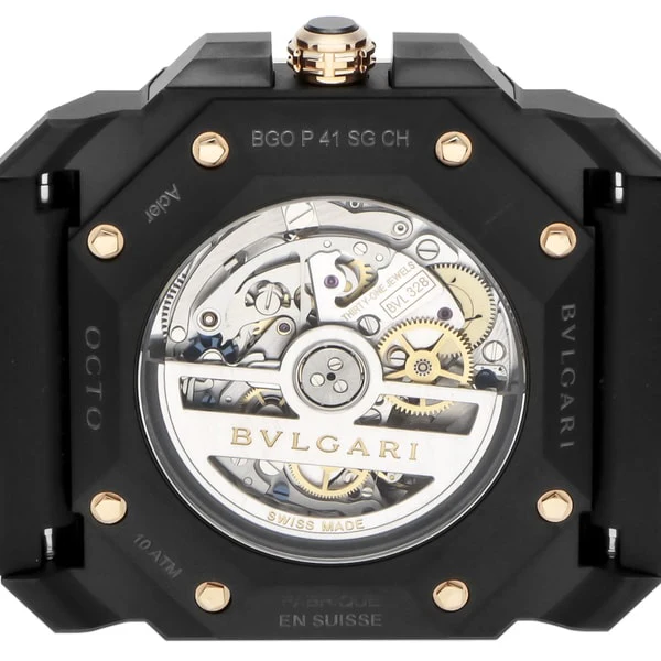 BVLGARI BGO41PBBSGVDCH BVLGARI Octo Velocissimo 2-Year Warranty [Parallel Import] Black - Luxury Men's Watch with Swiss Movement - Image 6