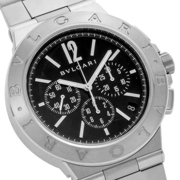 BVLGARI DG41BSSDCH Diagono Velocissimo 2-Year Warranty [Parallel Import] Black - Image 2
