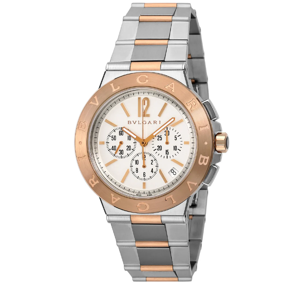BVLGARI DG41WSPGDCH Diagono Velocissimo 2-Year Warranty [Parallel Import] White