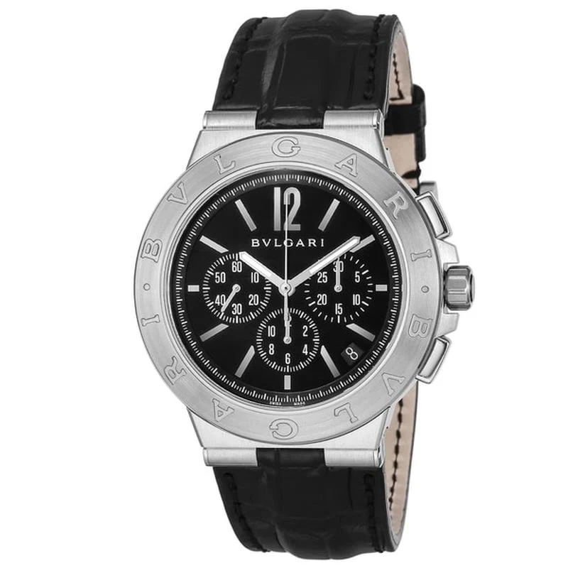 BVLGARI DIAGONO Black Parallel Import 2-Year Warranty DG41BSLDCH