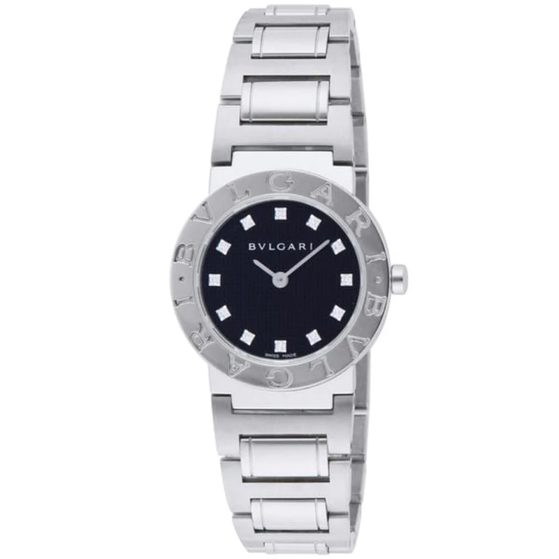 BVLGARI Ladies BVLGARI BVLGARI Stainless Steel 26mm Black Dial 12P Parallel Import 2-Year Warranty BB26BSS