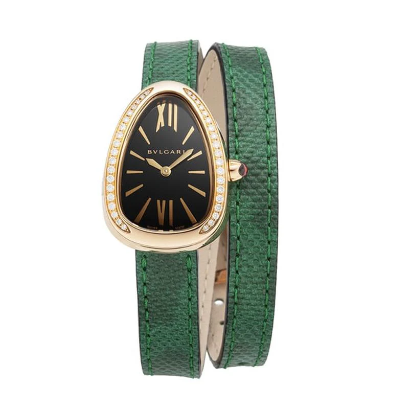 BVLGARI Ladies Leather Belt Parallel Import with 2-Year Warranty SPP32BGDL