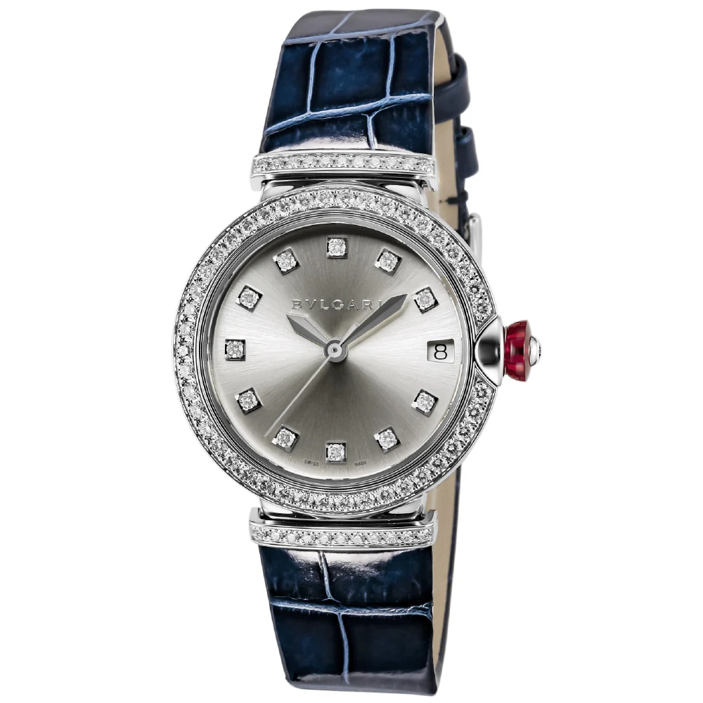BVLGARI LUW33C6GDLD11 Luxurious Silver Watch Elegant Design 2-Year Warranty Water Resistant