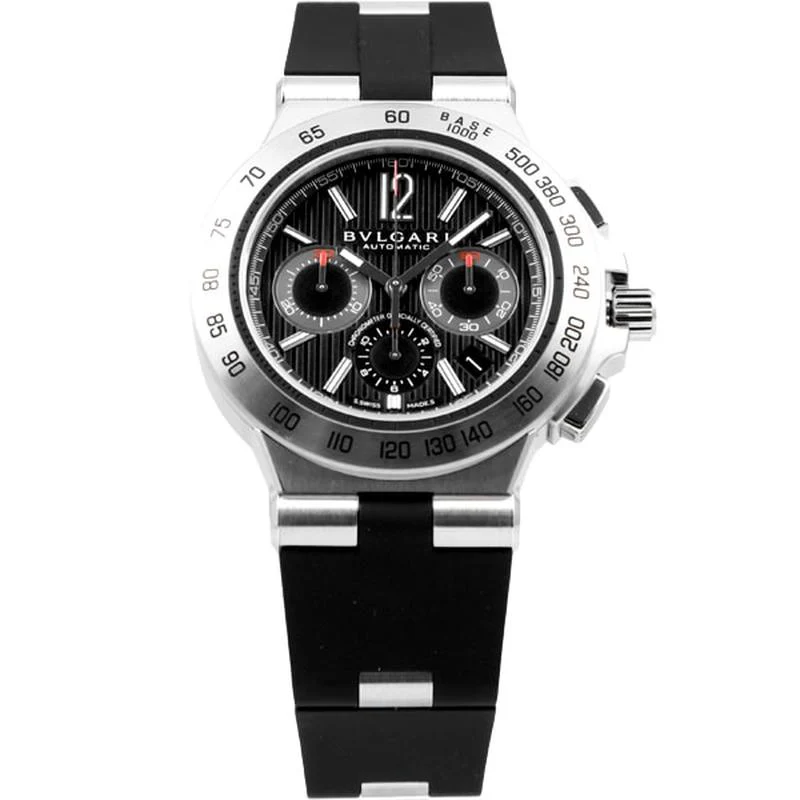 BVLGARI Men's Diagono Professional Black Parallel Import 2-Year Warranty DP42BSVDCH