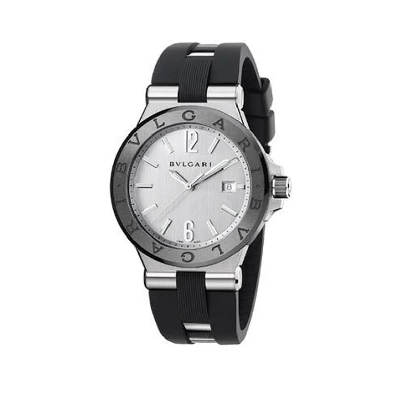BVLGARI Men's DIAGONO Silver Parallel Import 2-Year Warranty DG42C6SCVD