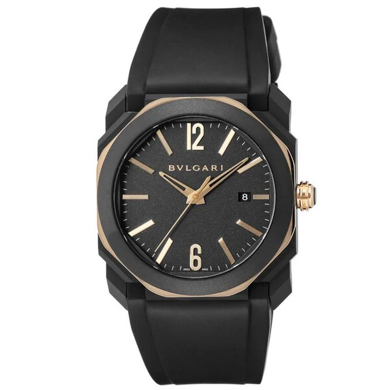 BVLGARI Men's Rubber Strap Parallel Import Watch 2-Year Warranty BGO41PBBSGVD
