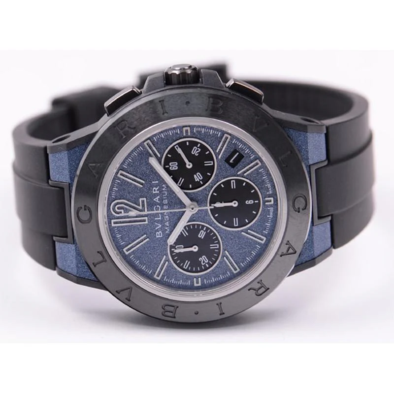 BVLGARI Men's Rubber Strap Watch, Parallel Import, 2-Year Warranty DG42C3SMCVDCH - Image 3