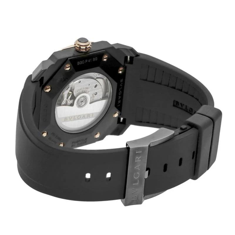 BVLGARI Men's Watch Rubber Strap Parallel Import with 2-Year Warranty BGO41BBSPGVD - Image 4