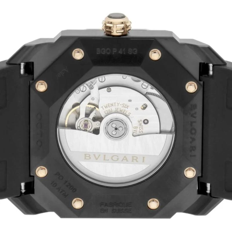BVLGARI Men's Watch Rubber Strap Parallel Import with 2-Year Warranty BGO41BBSPGVD - Image 5