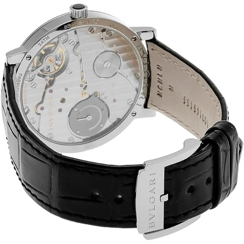 BVLGARI Men's Watch with Alligator Strap, Parallel Import, 2-Year Warranty, BB41BSLXT - Image 4