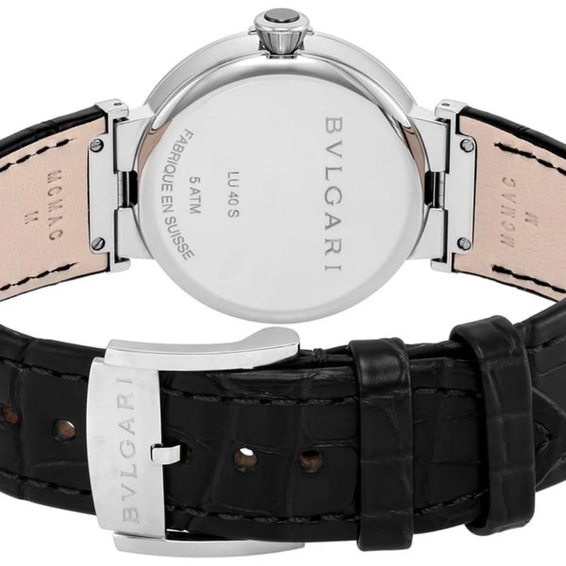 BVLGARI Men's Watch with Leather Strap, Parallel Import, 2-Year Warranty LU40C6SLD - Image 3