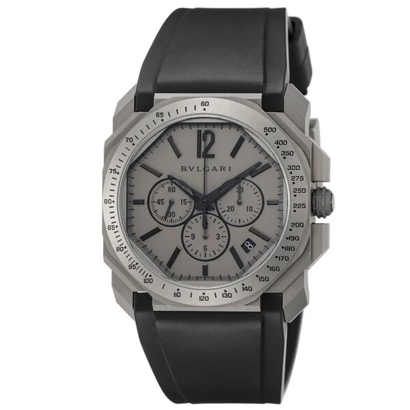 BVLGARI Men's Watch with Rubber Strap, Parallel Import, 2-Year Warranty BGO41C14TVDCH