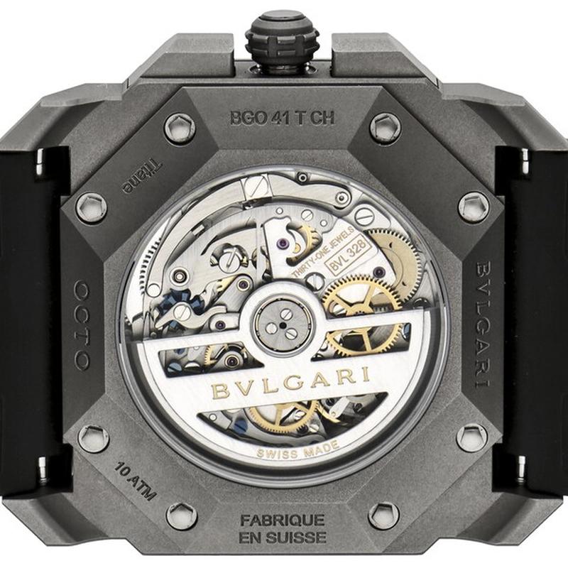 BVLGARI Men's Watch with Rubber Strap, Parallel Import, 2-Year Warranty BGO41C14TVDCH - Image 5
