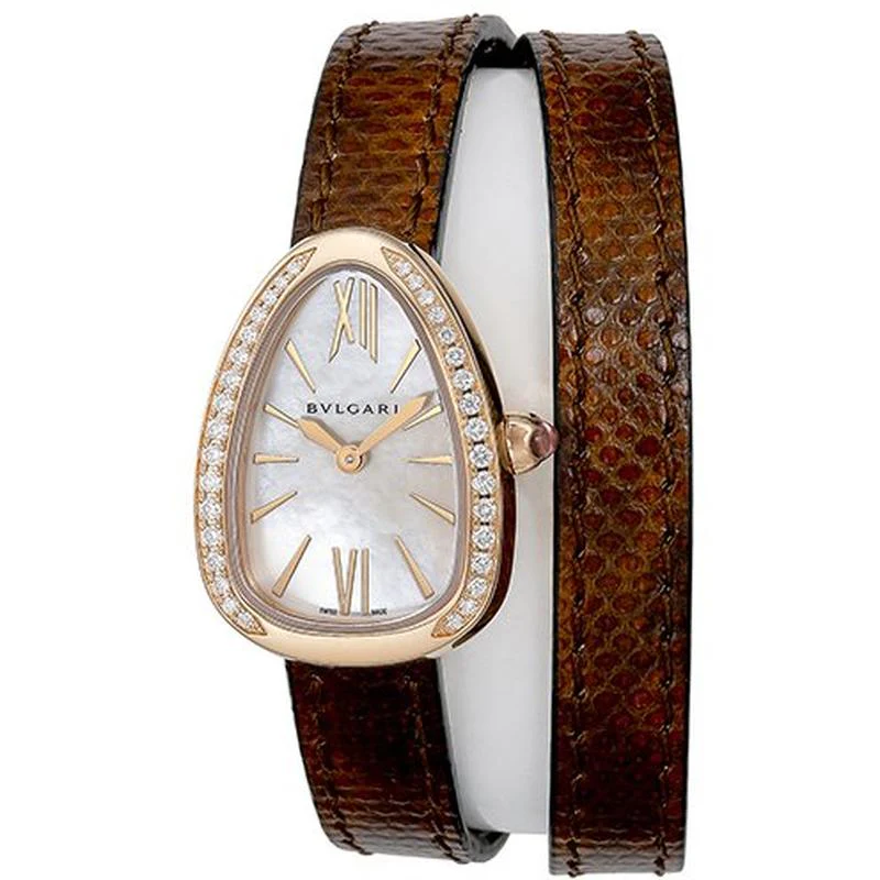 BVLGARI Women's Leather Belt Parallel Import 2-Year Warranty SPP27WPGDL
