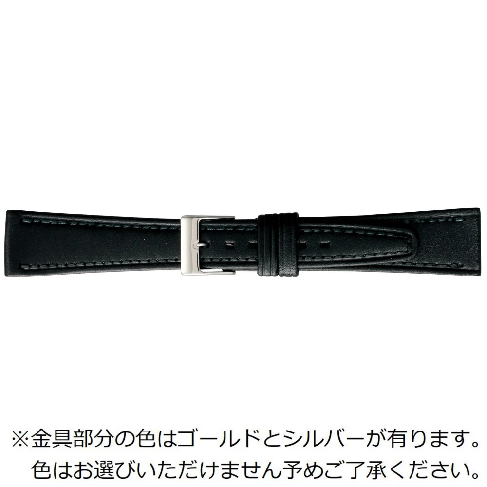 C294AN Genuine Leather Smooth Band Charcoal Color 16mm Width 14mm Buckle Lightweight and Durable