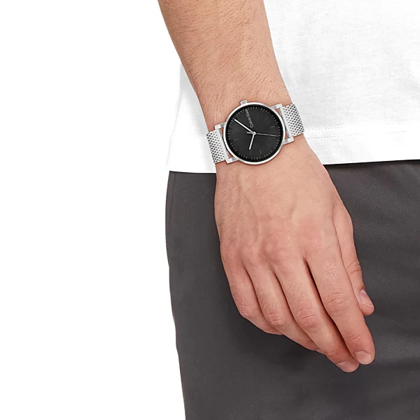 CALVIN KLEIN 25200260 【Watch】CK SLATE Black Dial Stainless Steel Mesh Band - Image 4
