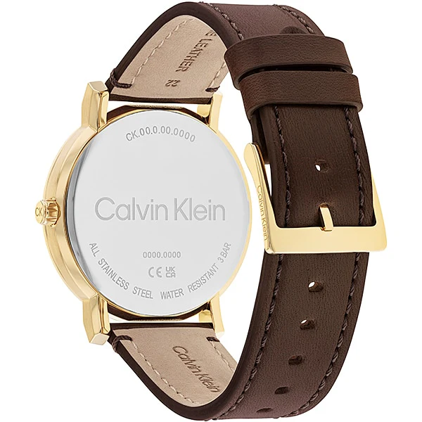CALVIN KLEIN 25200261 CALVIN KLEIN CK SLATE Navy Dial Leather Band Quartz Watch - Stylish Timepiece for Men - Image 3