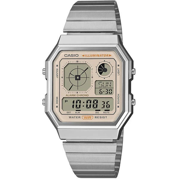 CASIO A130WE-9AJF Classic Digital Watch with Colorful Design Water Resistant Sleek Stainless Steel Lightweight
