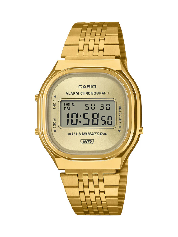 CASIO A140WEG-9AJF Classic Gold Timepiece - Retro Design - Water Resistant - Easy-to-Read Display - Durable Stainless