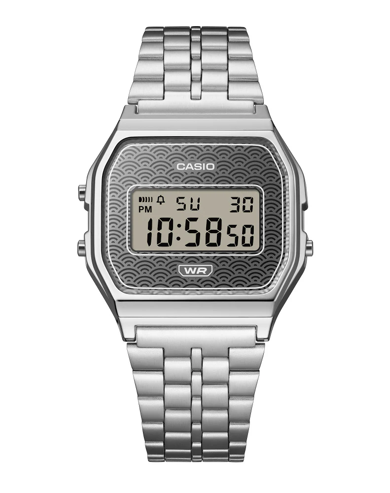 CASIO A159WEVJ-7JR Classic Silver Digital Watch - LED Backlight - Stopwatch Function - Water Resistant - Stylish Design - Image 2