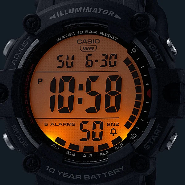 CASIO AE1500WH1AJF CASIO Collection Multi-Function Digital Watch AE-1500WH-1AJF with Stopwatch, Alarm, and LED Backlight - Image 2