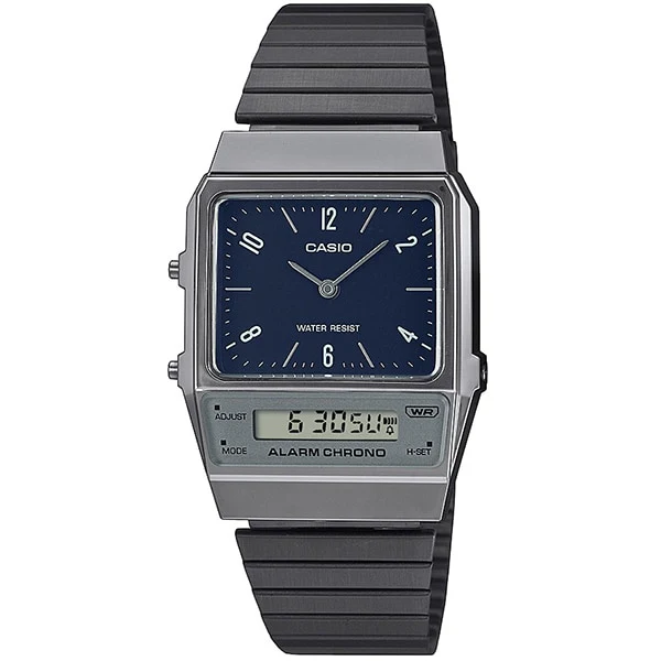 CASIO AQ 800EB 2AJF Classic Digital Watch with Durable Resin Band, Water Resistant, LED Backlight and Multi Function Alarm