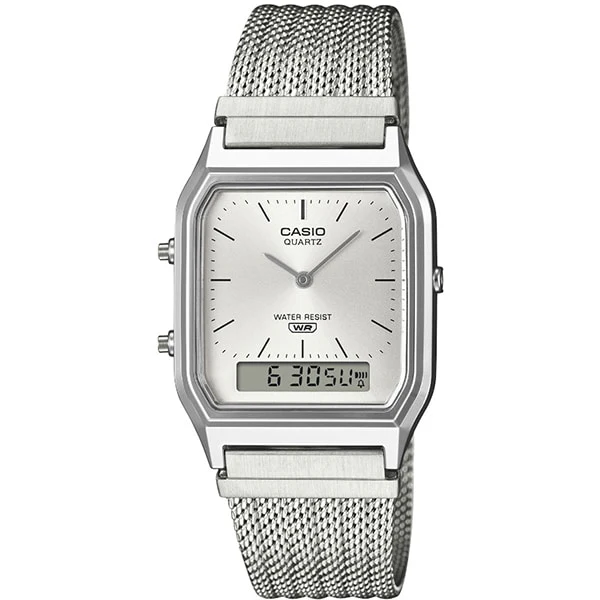 CASIO AQ-230EM-7AJF CASIO Classic AQ-230EM-7AJF Square Face Silver