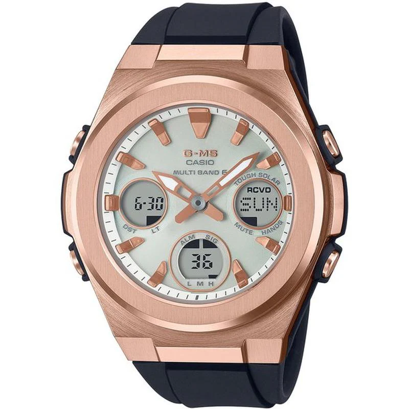 Casio Baby-G G-MS Women's Solar Radio Wave Watch with Rubber Band, Triple Eye, Black MSG-W600G-1AJF