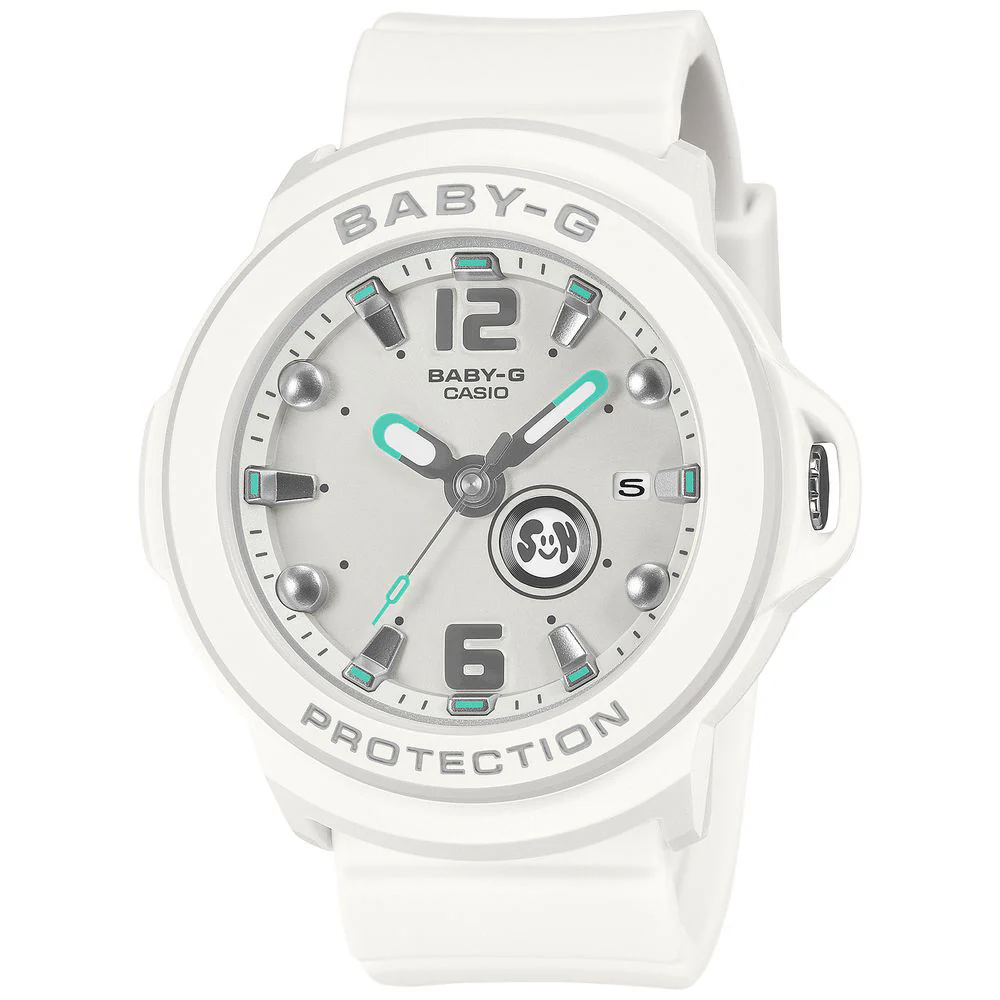CASIO BGA-15K-7AJR Stylish Baby-G Plus Analog Watch White 3-Hand Design Water Resistant Durable