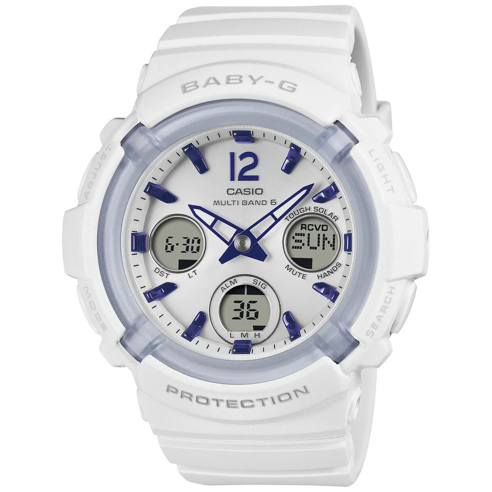 CASIO BGA-2800-7A3JF Solar Powered Radio Controlled Stylish White Design Water Resistant